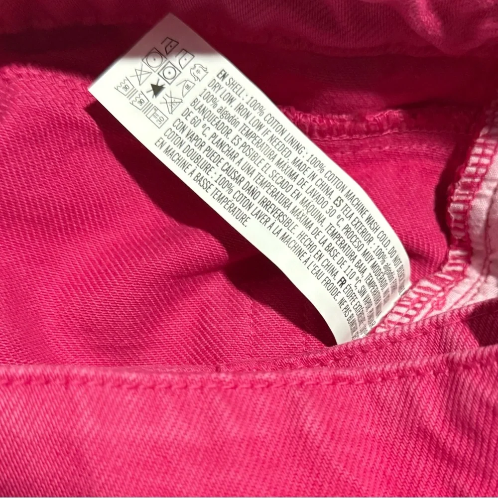 Grey Lab NWT Fuchsia High Waist Denim Skort